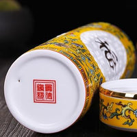Kitchen Accessories Chinese Thermos Double-layer Ceramic Porcelain Water Bottle Jingdezhen Tea Cup Thermos Cup Drinkware Decorative Art