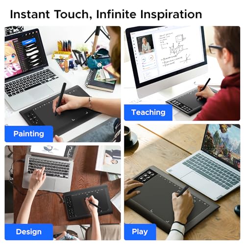 Graphic Drawing Tablet: ienRon IES1060 10x6.25 Inch Digital – Additional Angle
