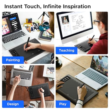 Graphic Drawing Tablet: ienRon IES1060 10x6.25 Inch Digital – Additional Angle