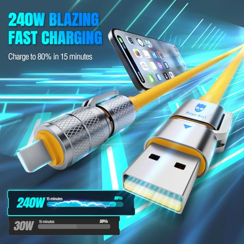 Charging Cable: 4-in-1 Multi USB C Fast Charging 240W – Close-up Detail