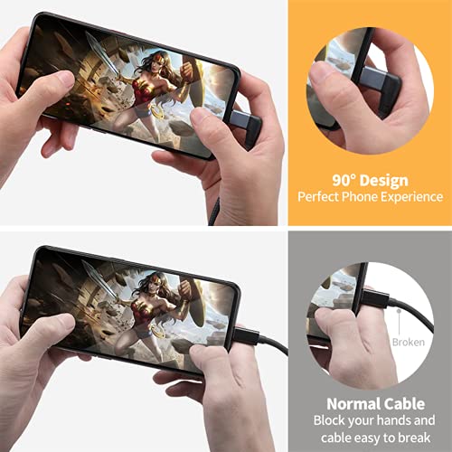 Usebean Right Angle USB C Extension Cable – Side View
