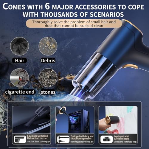 Vacuum Car: Nosader Handheld Car Vacuum 12000PA High Power – Close-up Detail