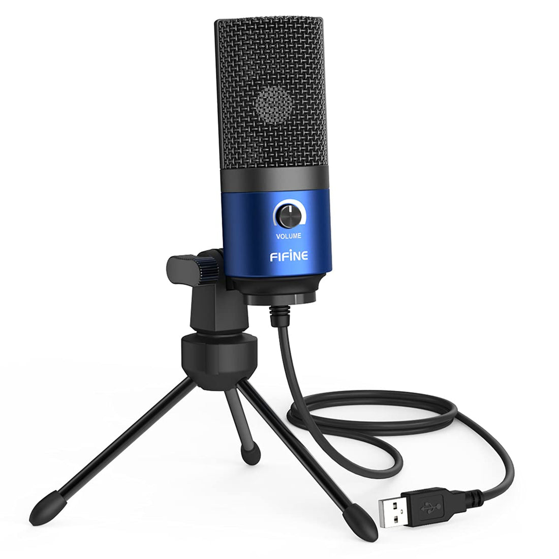 FIFINE USB Computer Microphone for Recording YouTube Video Voice Over Vocals for Mac & PC, Condenser Mic with Gain Control for Home Studio, Plug & Play - K669L