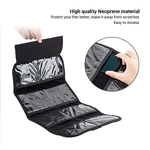 8 Pockets Lens Filter Case for Circular or Square Filters – In Use