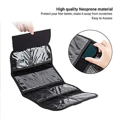 8 Pockets Lens Filter Case for Circular or Square Filters – In Use