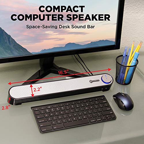 Gogroove Computer Speaker Mini Soundbar – Close-up Detail