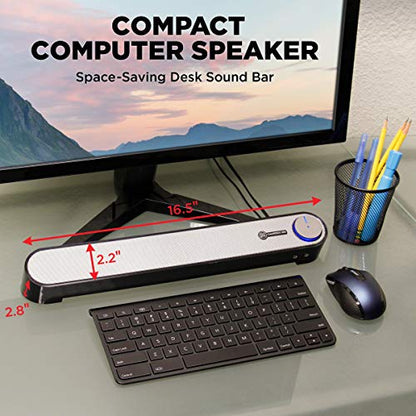 Gogroove Computer Speaker Mini Soundbar – Close-up Detail