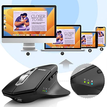 Mouse iPad: Arteck Multi-Device Wireless Bluetooth – In Use