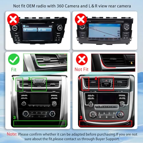 Aumume 10.1 inches Android 10 Double Din Car Stereo for – Side View
