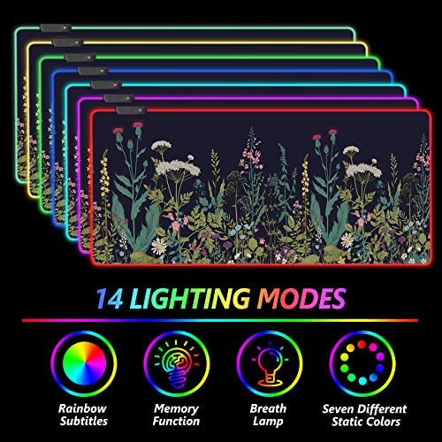 RGB Gaming Mouse Pad: AIMSA Large Extended Mousepad – Side View