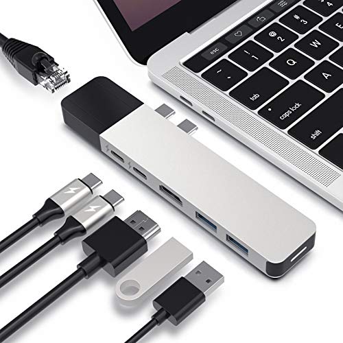 Hyperdrive Hub: Premium 6-in-2 USB-C Hub for MacBook Pro Air – Front View
