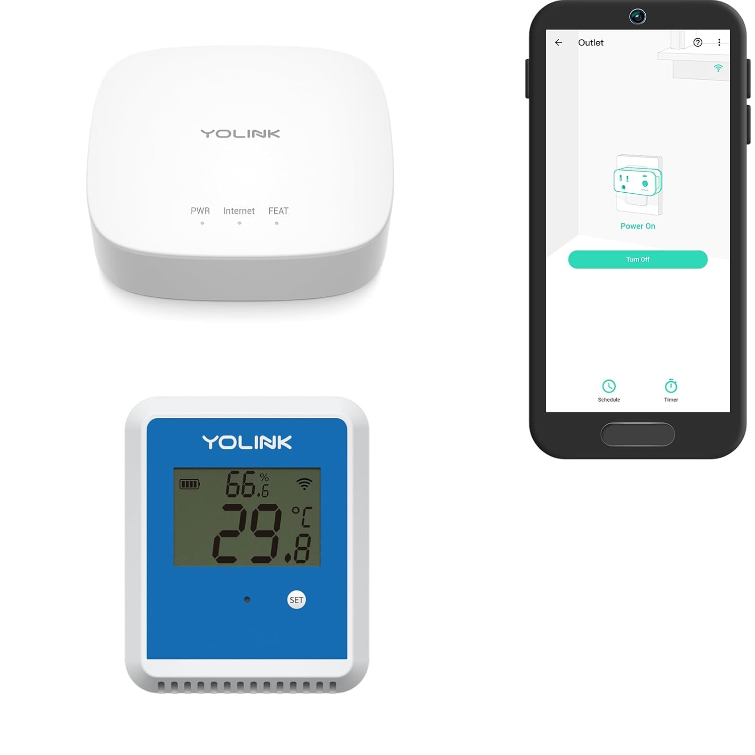 YoLink X3 vesion Outdoor Temperature & Humidity Data Logger – Front View
