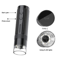 Portable Digital Microscope 50-1000X Magnification,1080P HD Handheld Mini WiFi USB Microscope Camera with 8 Adjustable LED Microscope for Kids Adults