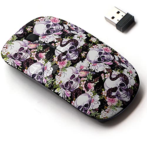 CJCBROES Mouse: CJCBROES 2.4G Wireless Mouse Cute Pattern – Front View
