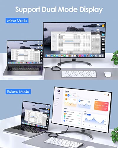 Mac Lention: LENTION 6FT USB C to DisplayPort Cable Adapter – In Use
