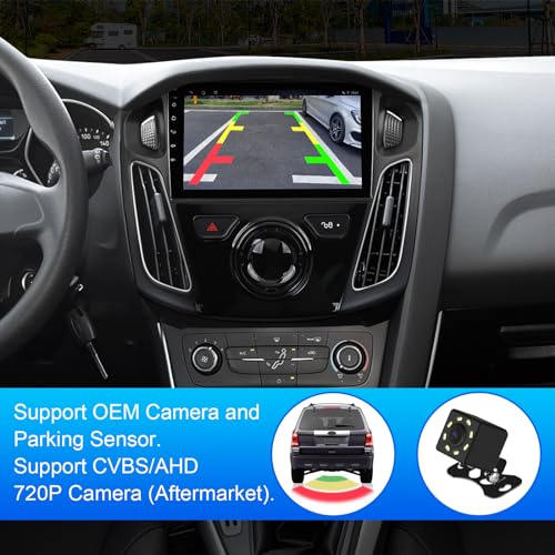 2+32G 9-inch Android 12 Car Stereo for Ford Focus 2012-2018 – Back View