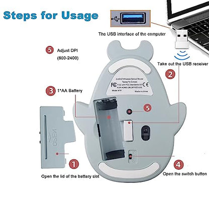 Wireless Mouse Computer: Samudgate Dolphin Shape 2.4GHz USB – Packaging