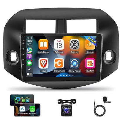 [2G+32G] Car Radio for Toyota RAV4 2007 2008 2009 2010 2011 – Front View
