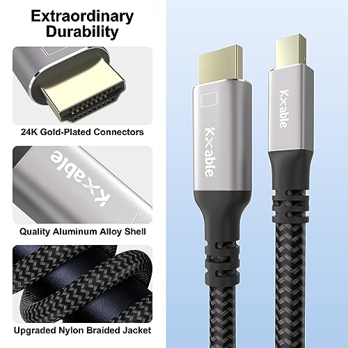 DisplayPort Cable: 4K Mini DisplayPort to HDMI Cable 15ft – Side View