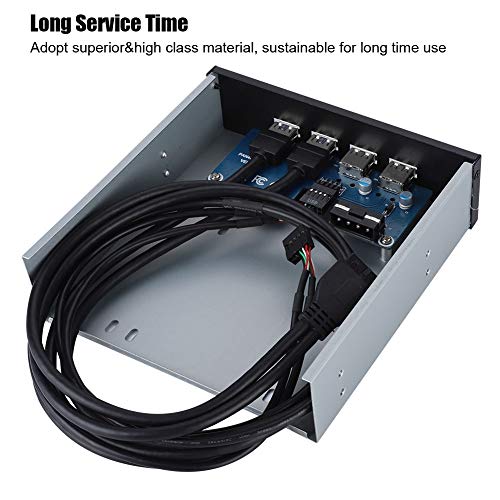 Front Panel: ASHATA 5.25 Inch Multifunction 4 USB Port – Side View