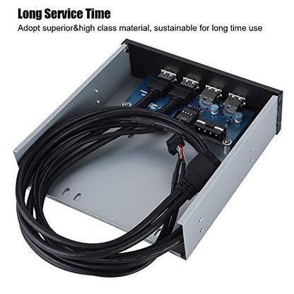 Front Panel: ASHATA 5.25 Inch Multifunction 4 USB Port – Side View