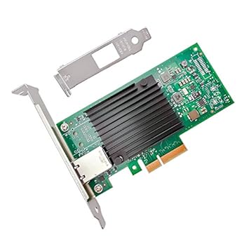 Jeirdus PCI-E PCI Express X4 10Gb Network Interface Card with Intel Chipset X550-T1 Ethernet Single RJ45 Port Server LAN Adapter NIC