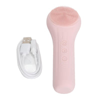 Electric Facial Cleansing Brush, Rechargeable Electric Face Scrubber Brush, Waterproof Vibration Heating for Home Use