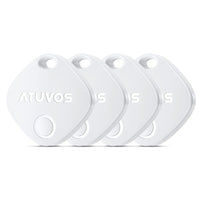 ATUVOS Bluetooth Tracker, Key Finder, Item Locator for Keys, Wallets, Luggage, up to 400ft. Range, Compatible with Apple Find My(4Pack)