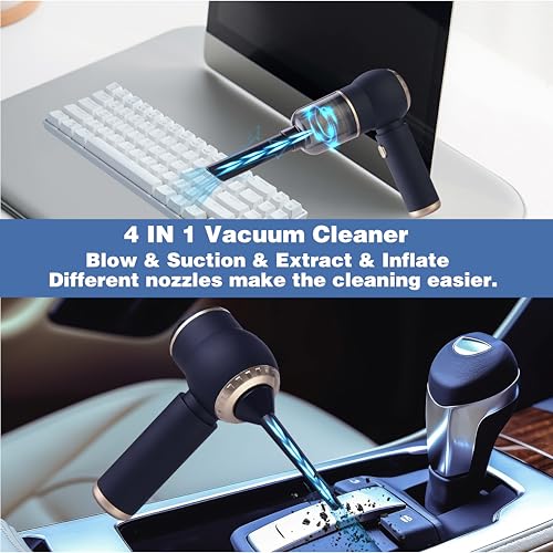 Vacuum Car: Handheld Car Vacuum Cleaner Cordless 12000PA – Side View