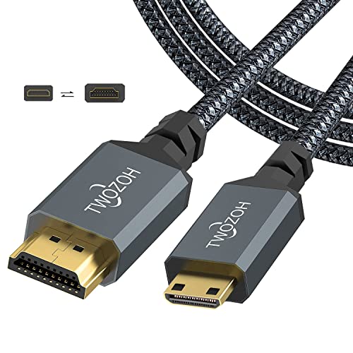 HDMI Cable: Twozoh Long Mini HDMI to HDMI 25FT High-Speed – Front View