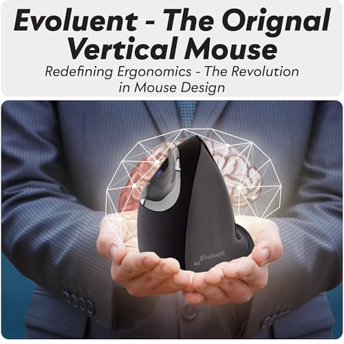 Mouse Vertical: Evoluent VMDL Vertical Mouse 4 Right-Hand – Back View