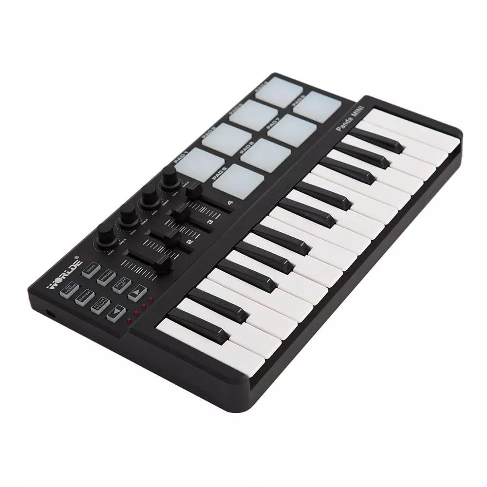 Btuty 25-Key MIDI Keyboard Panda mini Portable Mini Drum Pad MIDI Controller, USB