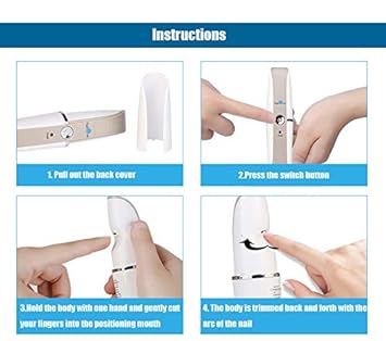 Electric Nail Clipper, Safe Trimmer Cutter Fingernails Clipper Nail Cutter Rechargeable Battery 12+ Years-Brown