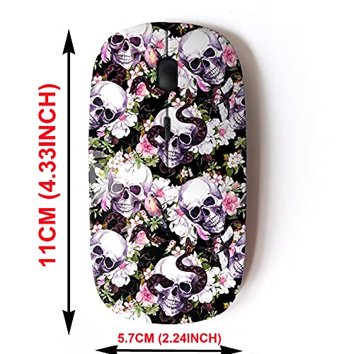 CJCBROES Mouse: CJCBROES 2.4G Wireless Mouse Cute Pattern – Side View