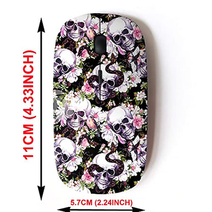 CJCBROES Mouse: CJCBROES 2.4G Wireless Mouse Cute Pattern – Side View