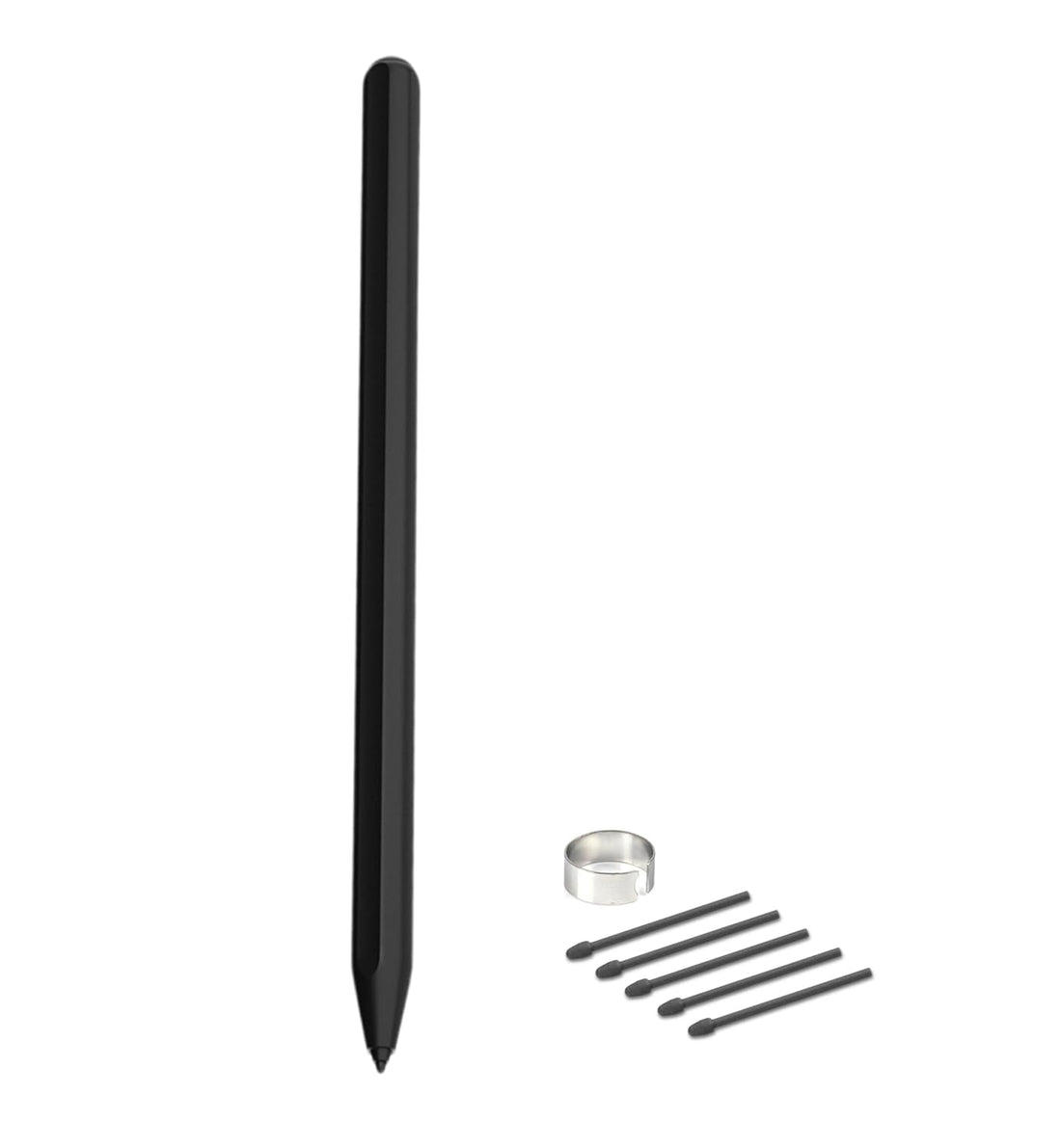 Marker Pen for Remarkable 2 Pen, Digital Eraser,4096 Pressure Sensitivity, Palm Rejection, Remarkable Pen Plus Remarkable2 Stylus Pen with 5Pcs Tips/Nibs (Black)