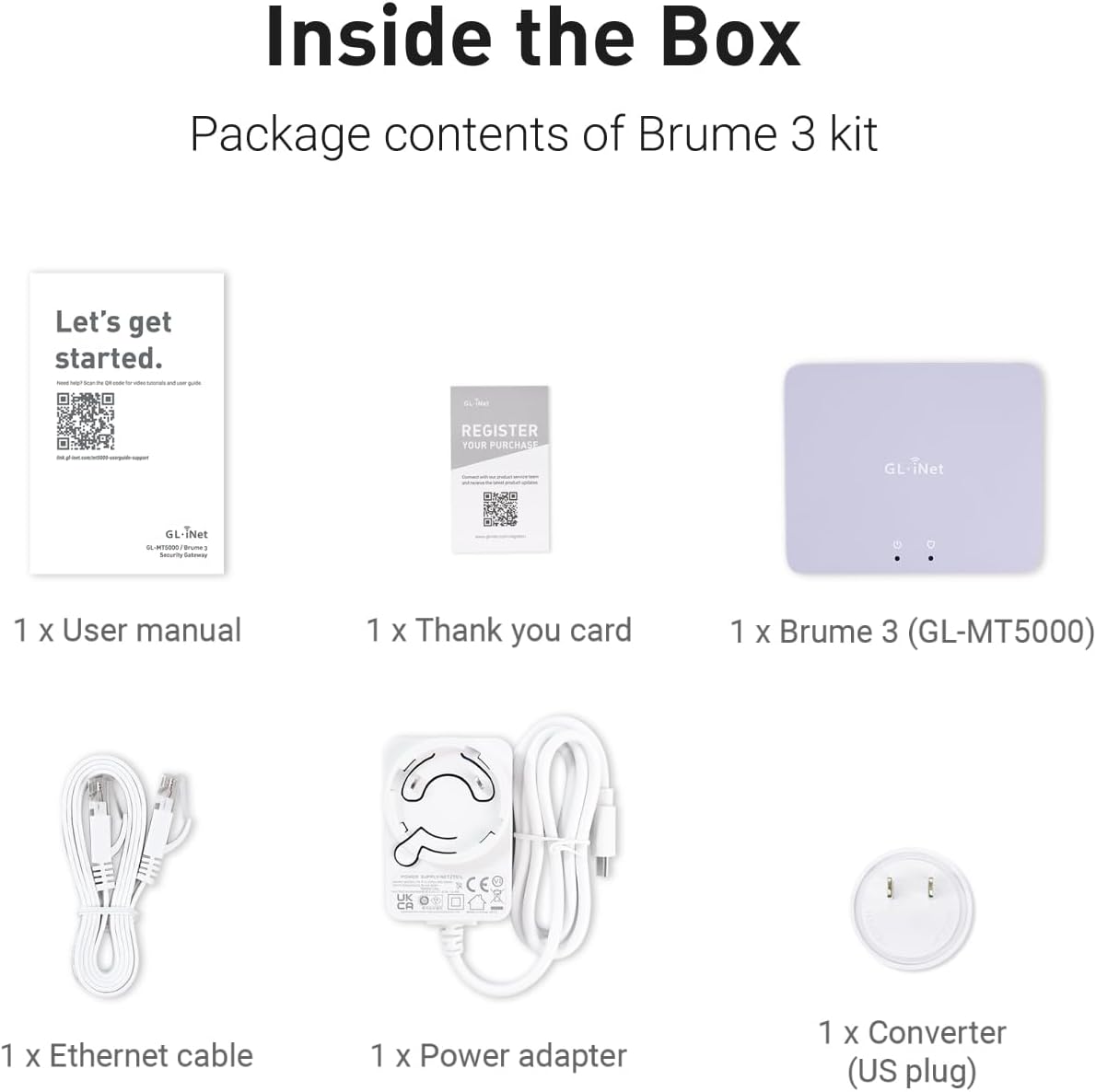 GL.iNet GL-MT5000 Brume 3 Wired VPN Security Gateway NO – Back View