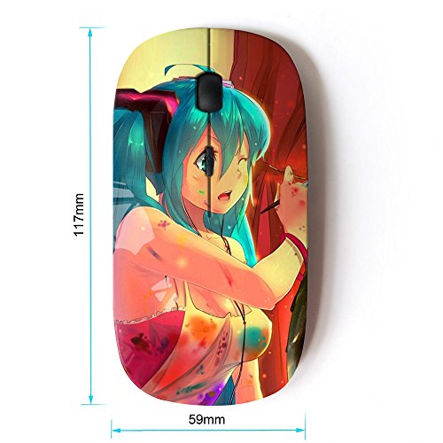 Kawaiimouse Optical: 2.4G Wireless Mouse Cute Anime Artist – Side View