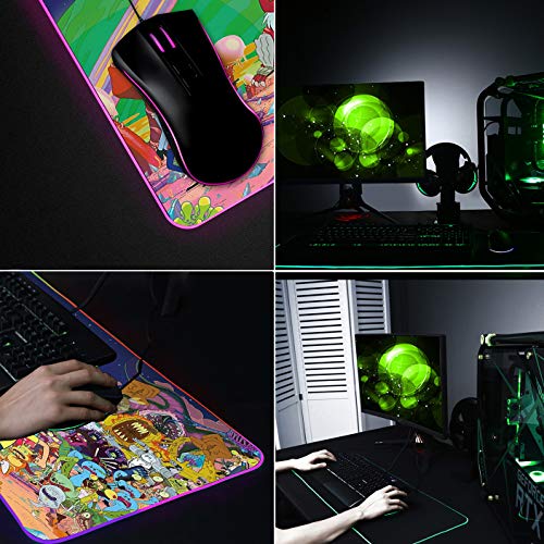 Mouse RGB: Imegny Large Extended Soft LED Mouse Mat – In Use