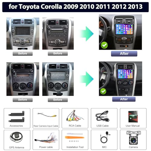 9 Inch Car Radio for Toyota Corolla 2009-2013 – Feature Highlight