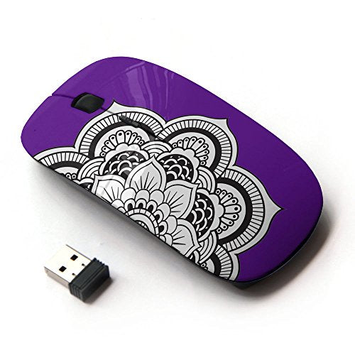 Graphic4You Mandala: Ergonomic Wireless Mouse with Nano – Front View
