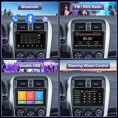 9 Inch Car Radio for Toyota Corolla 2009-2013 – In Use