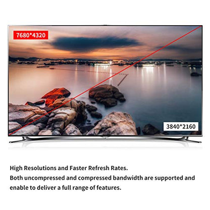 Fiber Bifale: BIFALE DP Fiber Cable 100ft DisplayPort 32.4 – Close-up Detail
