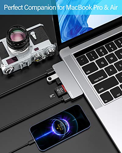 MacBook RayCue: 6-in-1 USB-C Hub for MacBook Pro and Air M1 – Back View