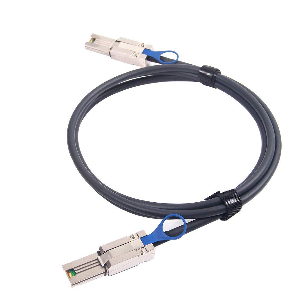 10Gtek Internal Mini SAS HD SFF-8643 to Mini SAS SFF-8087 Cable 0.8-Meter 2.6ft Foldable Flexible 2 Pack Minisas external Cable SFF-8088 1-Meter