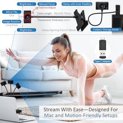 Camera Desktop: Eye Contact Web Camera 1080P USB Camera – Close-up Detail