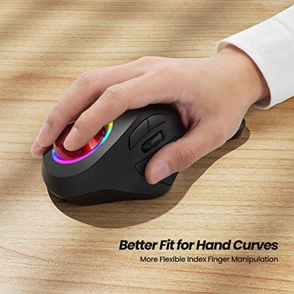 Mouse Nulea: Nulea M505B Wireless Trackball Mouse – Side View