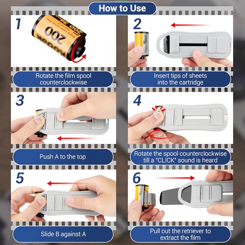 JJC 35mm Film Retriever: 135 Film Roll Picker Extractor – Back View