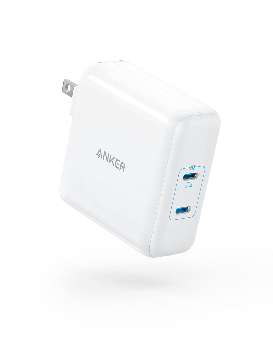 Anker PowerPort III 2-Port 100W Charger PIQ 3.0 Ultra-Powerful Fast Charger, USB C Charger for MacBook Pro/Air, iPad Pro, iPhone 12/12 Pro/11, Galaxy/Note, Pixel and More (Cable Not Included)-White