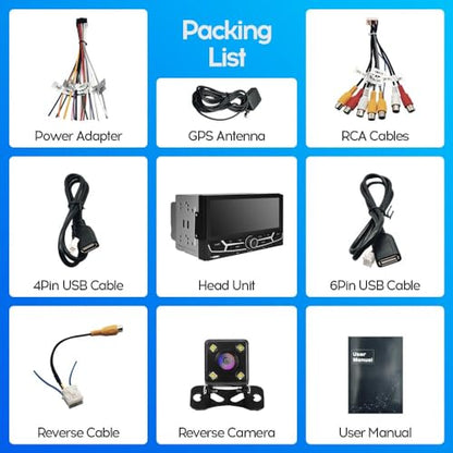 2024 Latest Original Car Style 6.9inch 2+32GB IPS Full – Additional Angle